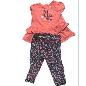 Child Of Mine Summer Set of 3: Short Sleeve Set 6-9 mos, Onesie & Top 3-6 mos